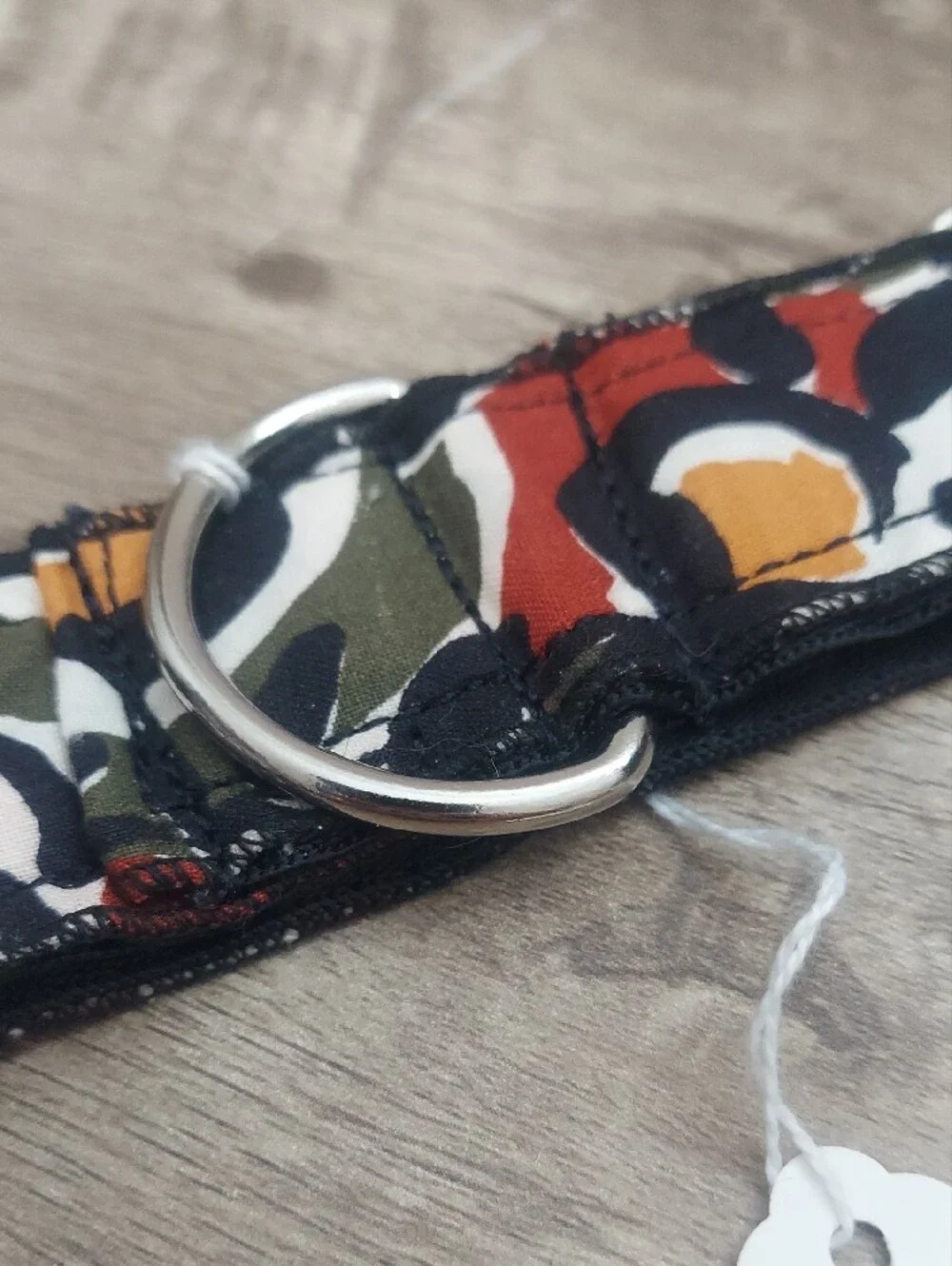 Retro Mid-Century Abstract Handmade Custom Martingale Dog Collar 1.5